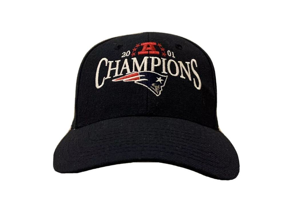 Vintage Y2K New England Patriots 2001 AFC Champions Adjustable Hat Cap